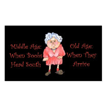 Middle Age Old Age Maw Humour Business Cards