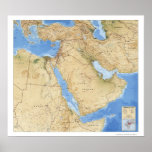 Middle East Map 1993 posters