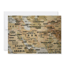 Middle East Map Invitation