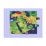 Middle-East map postcards