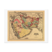 Middle East "Persia Arabia"Panoramic Map Postcards