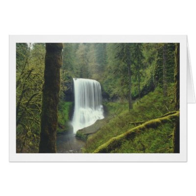 Middle-North Silver Falls Greeting Cards by krickerd