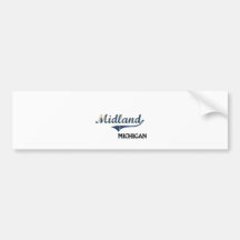 Midland Michigan City Classic Bumper Stickers