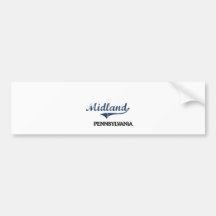 Midland Pennsylvania City Classic Bumper Sticker