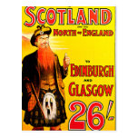 Midland Railway Scotland Bagpipe Kilt Travel Art Postcard