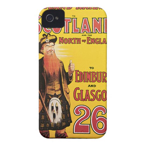 Midland Railway to Scotland Vintage Travel Case-Mate iPhone 4 Case