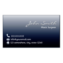 Midnight Blue Plastic Surgeon Business Card