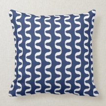 Midnight Blue Twist Pattern Pillow