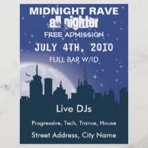 Midnight City Rave Flyer