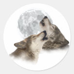 Midnight Howling Round Stickers