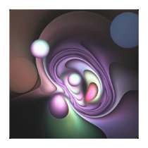 Midnight Magic, Abstract fractal wallart Canvas pr