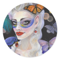 Midnight Masquerade Round Stickers