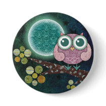 Midnight Owl Button