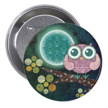 Midnight Owl Button