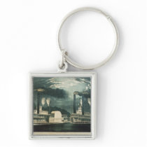 Midnight Race on the Mississippi, 1875 Keychain