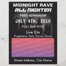 Midnight Rave Flyer