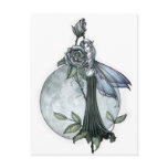 Midnight Rose Gothic Fairy Moon postcards