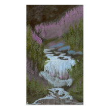 Midnight Waterfall Business Card Templates