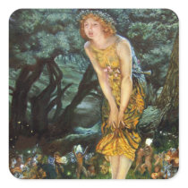 Midsummer Eve, Edward Robert Hughes Square Sticker