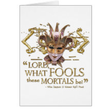 Midsummer Night's Dream Quote (Gold Version) Cards