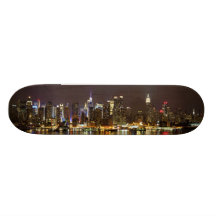 Midtown Manhattan seen from Weehawken New Jersey Skate Board Deck