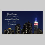 Midtown Manhattan Skyline at Night, New York City business cards