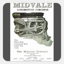 Midvale Steam Locomotive Forgings 1924 Sticker