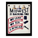Midwest Is Backing You On Land, On Sea & In The Ai Postcards