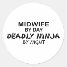 Midwife Deadly Ninja by Night Stickers