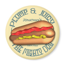 Mighty Dog Hotdog Personalised Magnets