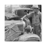 Migrant Fruit Worker Cars, 1940 Fridge Magnets