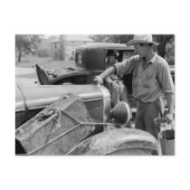 Migrant Fruit Worker Cars, 1940 Postcards