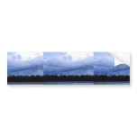 Migrating Birds over River bumper stickers