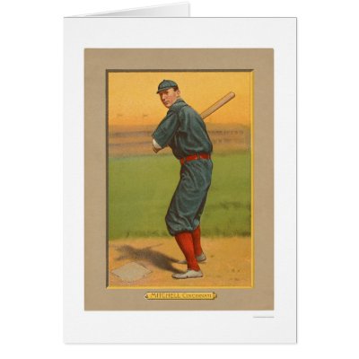 Mike Mitchell Reds Baseball 1911 Greeting Card by lc_baseball