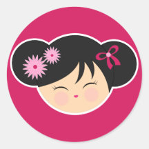 Miki Round Sticker