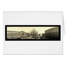 Milan Duomo Square Italy Photo 1909 Card