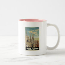 Milano Milan Italy Vintage Travel Poster Art Mugs