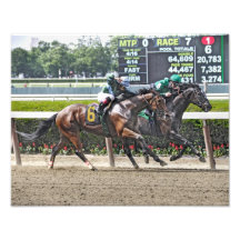 Milesmore and Luis Saez at Belmont Park Photo Art