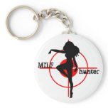 MILF hunter with sexy woman target keychain