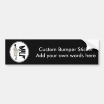 MILF Retro Mummy Pinup Girl Bumper Sticker