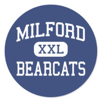 Milford - Bearcats - High - Milford Illinois Round Stickers