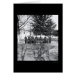 Military Band with Instruments 1865 Greeting Card