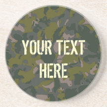 Military camouflage beverage coasters