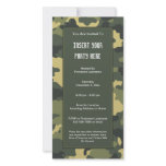 Military Camouflage Party  Invitation photo cards