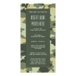 Military Camouflage Party  Invitation Personalized Photo Card