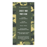 Military Camouflage Party  Invitation Custom Photo Card
