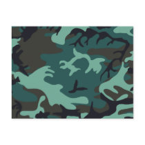 Military Camouflage Postcard