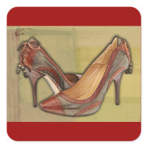 Military Camouflage Stilettos with Tassels