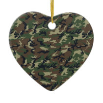 Military Camouflage Woodland Ornaments