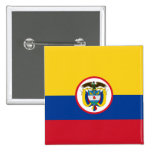 Military Colombia, Colombia flag Pinback Button